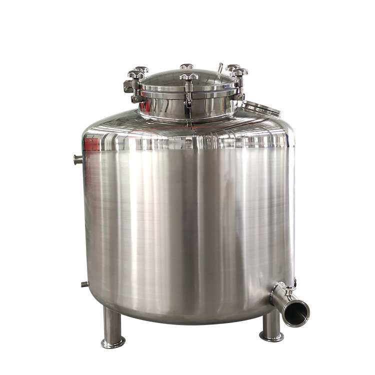 Steam heated stainless steel storage tank